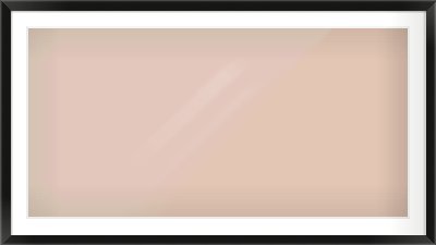 Black Flat Frame for 1200 × 600mm artwork, with Smooth White Single Mount