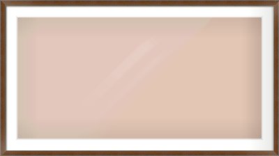 Walnut / Pewter Reverse Frame for 1200 × 600mm artwork, with Smooth White Single Mount
