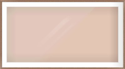 Walnut Flat Frame for 1200 × 600mm artwork, with Smooth White Single Mount