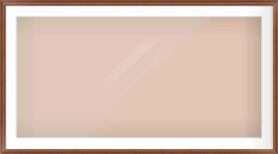 Brown Cushion Frame for 1200 × 600mm artwork, with Smooth White Single Mount