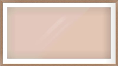 Walnut Flat Frame for 1200 × 600mm artwork, with Smooth White Single Mount