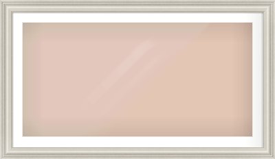 Silver Scoop Frame for 1200 × 600mm artwork, with Smooth White Single Mount