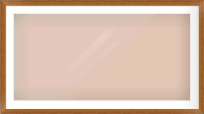 Brushed Bronze with Black Sides Flat Frame for 1200 × 600mm artwork, with Smooth White Single Mount
