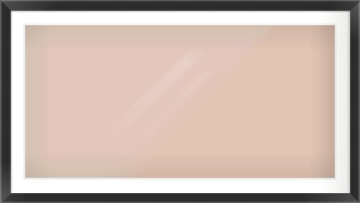 Black Cushioned Bevel Frame for 1200 × 600mm artwork, with Smooth White Single Mount