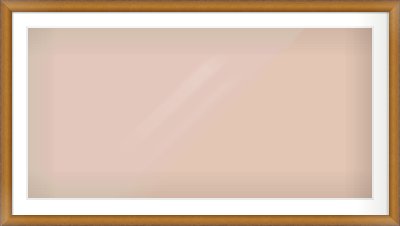 Bronze Cushion Frame for 1200 × 600mm artwork, with Smooth White Single Mount