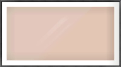 Black Angle Frame for 1200 × 600mm artwork, with Smooth White Single Mount