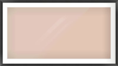 Black Scoop Frame for 1200 × 600mm artwork, with Smooth White Single Mount