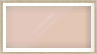 Silver Foil Flat Frame for 1200 × 600mm artwork, with Smooth White Single Mount