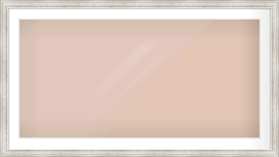 Silver Scoop Frame for 1200 × 600mm artwork, with Smooth White Single Mount