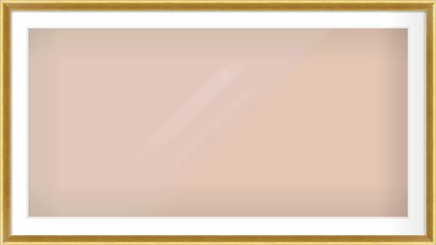 Gold Cushion Frame for 1200 × 600mm artwork, with Smooth White Single Mount