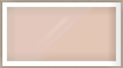 Silver Cushion Frame for 1200 × 600mm artwork, with Smooth White Single Mount