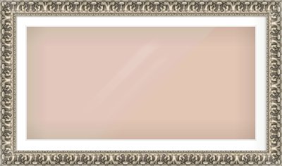 Silver Reverse Frame for 1200 × 600mm artwork, with Smooth White Single Mount