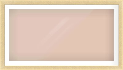 Gold Flat Frame for 1200 × 600mm artwork, with Smooth White Single Mount