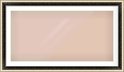 Black & Champagne Silver Spoon Frame for 1200 × 600mm artwork, with Smooth White Single Mount