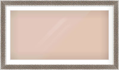 Silver Flat Frame for 1200 × 600mm artwork, with Smooth White Single Mount
