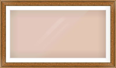 Gold Scoop Frame for 1200 × 600mm artwork, with Smooth White Single Mount