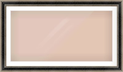 Black & Champagne Silver Spoon Frame for 1200 × 600mm artwork, with Smooth White Single Mount