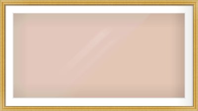 Gold Spoon Frame for 1200 × 600mm artwork, with Smooth White Single Mount