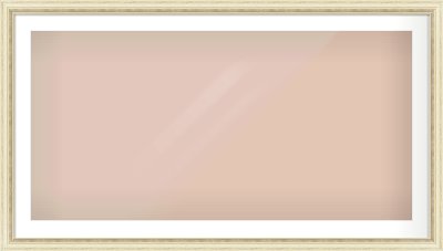 Ivory Distressed Frame for 1200 × 600mm artwork, with Smooth White Single Mount