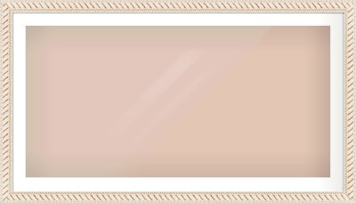 Off White & Gold Dome Frame for 1200 × 600mm artwork, with Smooth White Single Mount