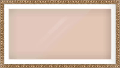 Gold Rope Frame for 1200 × 600mm artwork, with Smooth White Single Mount