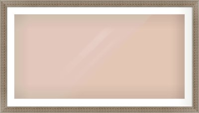 Silver Dome Frame for 1200 × 600mm artwork, with Smooth White Single Mount