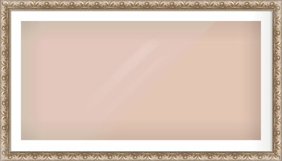 Silver Scoop Frame for 1200 × 600mm artwork, with Smooth White Single Mount
