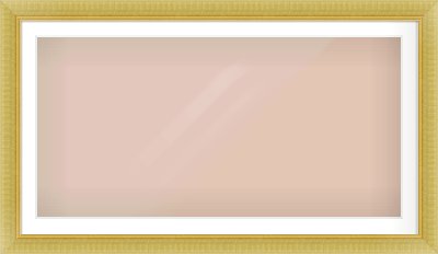 Gold Reverse Frame for 1200 × 600mm artwork, with Smooth White Single Mount