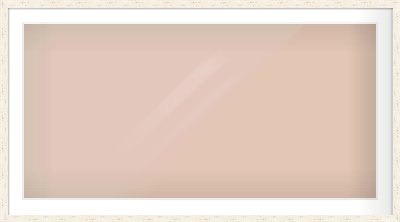 White Flat Frame for 1200 × 600mm artwork, with Smooth White Single Mount