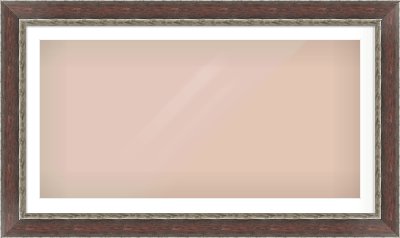 Brown Reverse Frame for 1200 × 600mm artwork, with Smooth White Single Mount