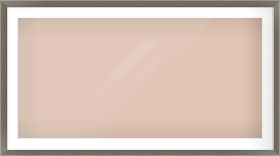 Pewter Flat Frame for 1200 × 600mm artwork, with Smooth White Single Mount