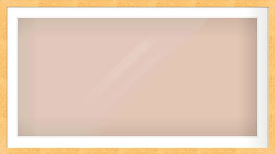 Oak Effect Flat Frame for 1200 × 600mm artwork, with Smooth White Single Mount
