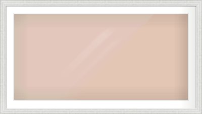 Silver Foil Flat Frame for 1200 × 600mm artwork, with Smooth White Single Mount