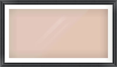 Black Spoon Frame for 1200 × 600mm artwork, with Smooth White Single Mount