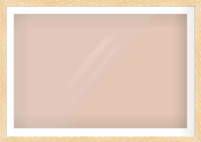 Natural Wood Reverse Frame for 120 × 80cm artwork, with Smooth White Single Mount