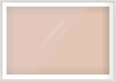 Silver Flat Frame for 120 × 80cm artwork, with Smooth White Single Mount