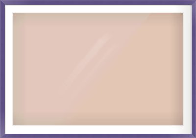 Purple Paint Flat Frame for 120 × 80cm artwork, with Smooth White Single Mount