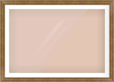 Characteristic Brown Flat Frame for 120 × 80cm artwork, with Smooth White Single Mount