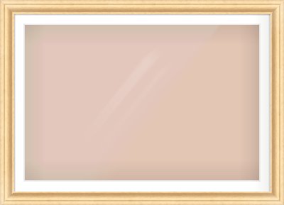 Natural Wood Scoop Frame for 120 × 80cm artwork, with Smooth White Single Mount