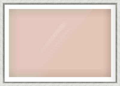Silver Reverse Frame for 120 × 80cm artwork, with Smooth White Single Mount