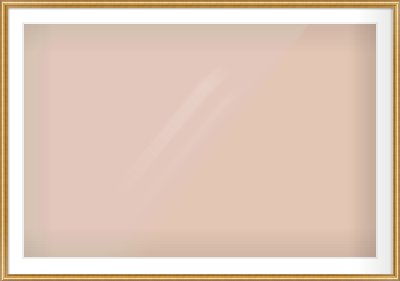 Gold Dome Frame for 120 × 80cm artwork, with Smooth White Single Mount
