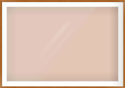 Natural Wood Flat Frame for 120 × 80cm artwork, with Smooth White Single Mount