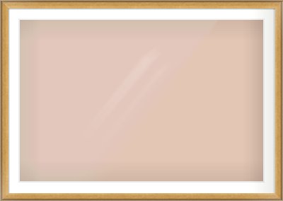 Gold Scoop Frame for 120 × 80cm artwork, with Smooth White Single Mount