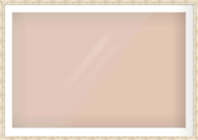 Silver Flat Frame for 120 × 80cm artwork, with Smooth White Single Mount