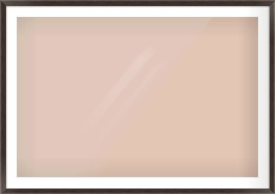 Brown Bevel Frame for 120 × 80cm artwork, with Smooth White Single Mount