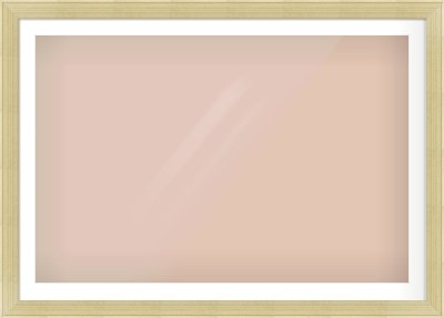 Silver Flat Frame for 120 × 80cm artwork, with Smooth White Single Mount