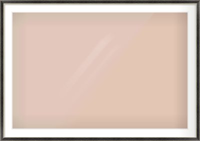 Black & Champagne Silver Reverse Frame for 120 × 80cm artwork, with Smooth White Single Mount
