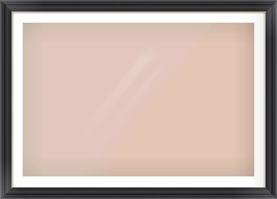 Black/Gold Scoop Frame for 120 × 80cm artwork, with Smooth White Single Mount