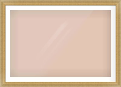 Gold Scoop Frame for 120 × 80cm artwork, with Smooth White Single Mount