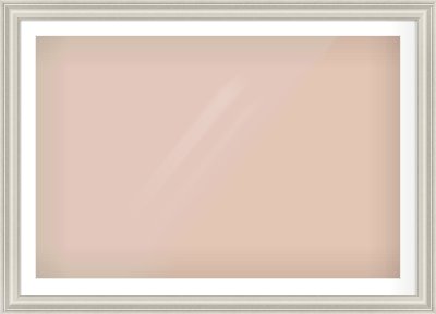 Silver Scoop Frame for 120 × 80cm artwork, with Smooth White Single Mount